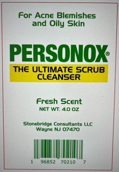 Front (01b Lbl Front Personox Scrub 4oz)